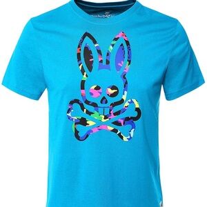 Psycho Bunny camo graphic tee
